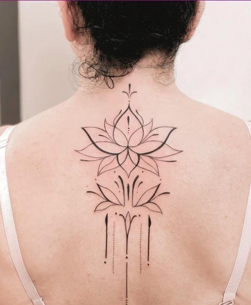 lotus tattoo geometric