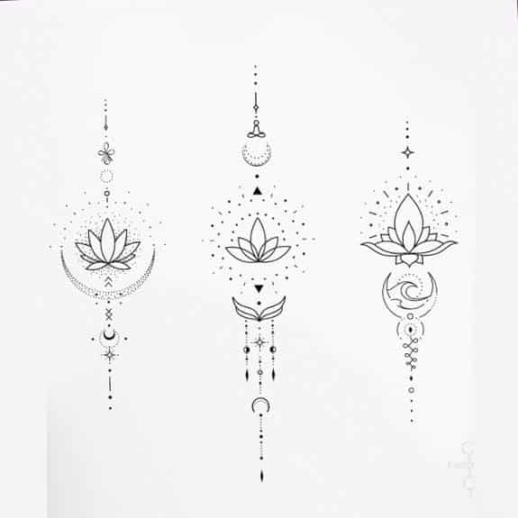 lotus tattoo sketch