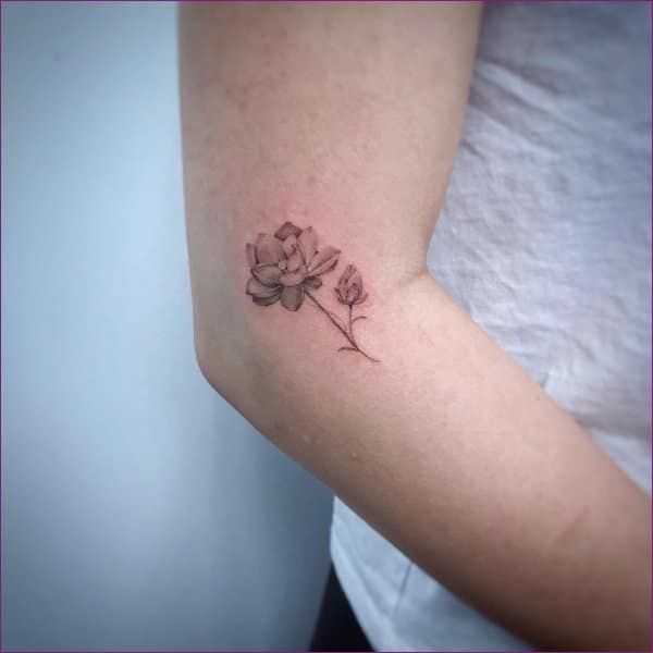 lotus tattoo elbow