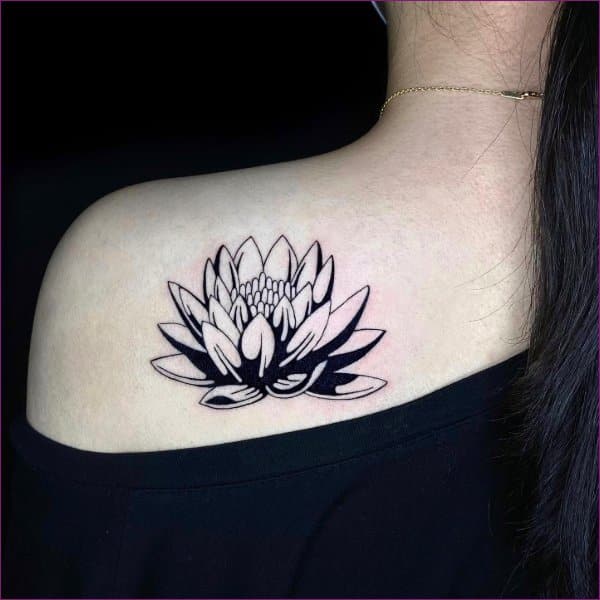 tribal lotus tattoo design