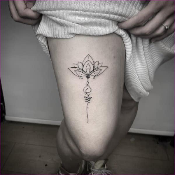 lotus tattoo gray