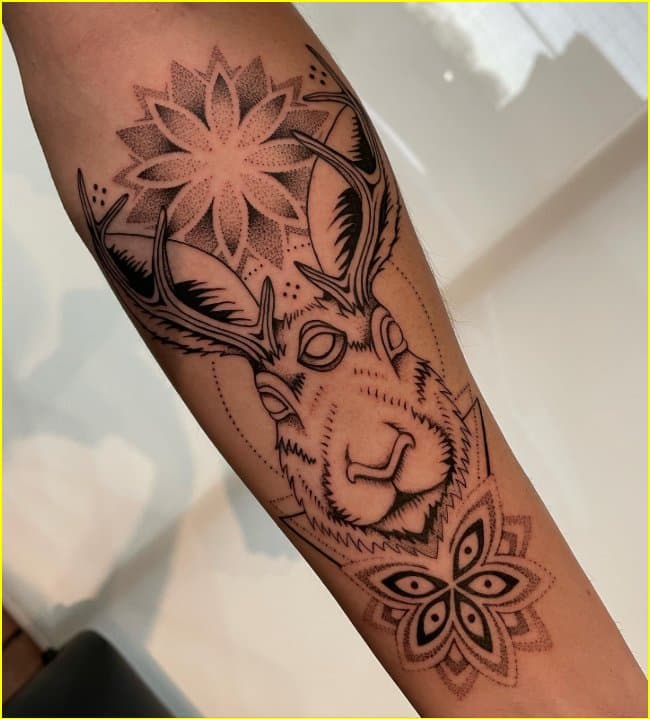 mandala tattoos arm girl