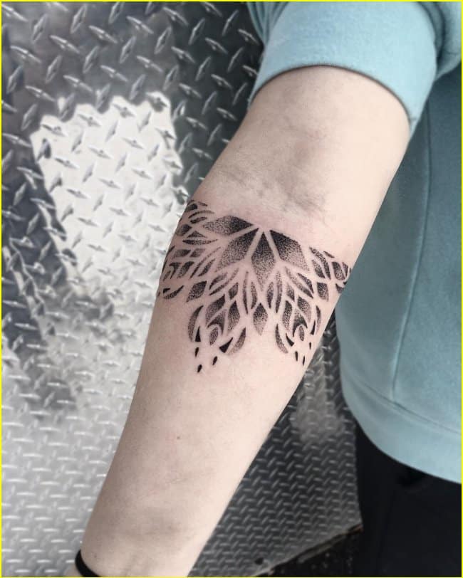 mandala tattoos elbow