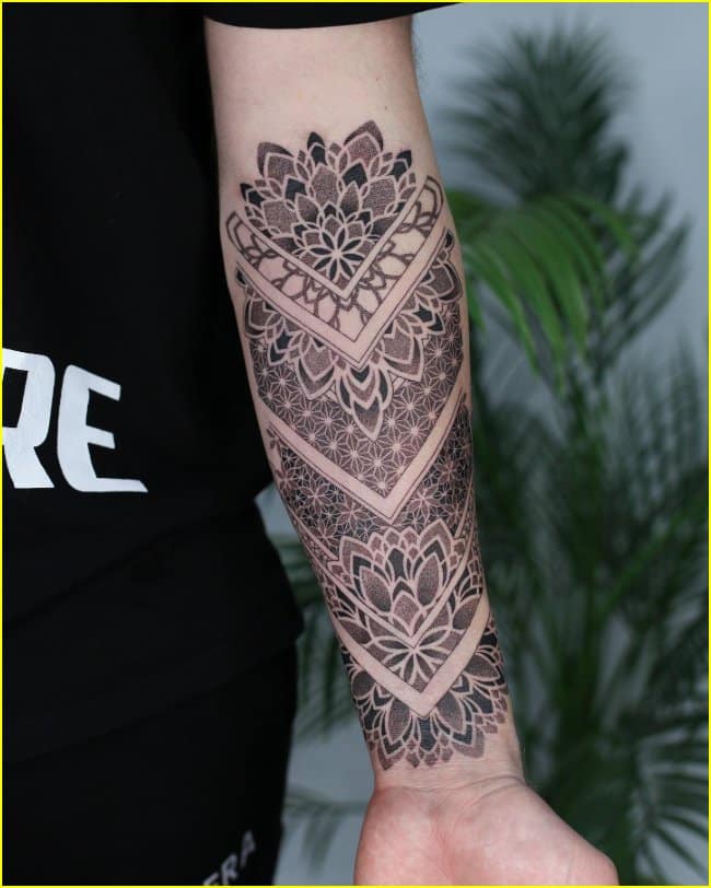 mandala tattoos forearm