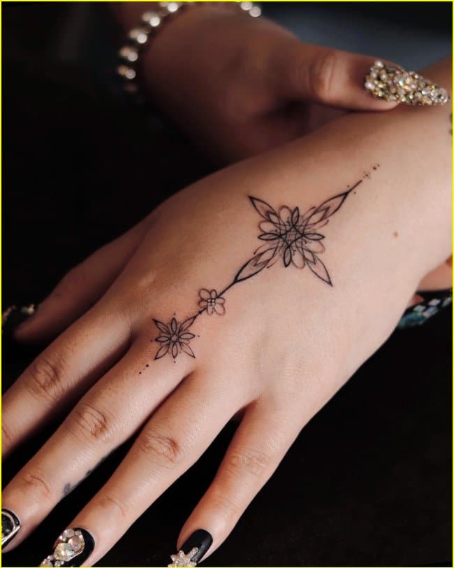 mandala tattoo hand