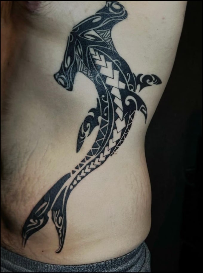 shark maori tattoo designs