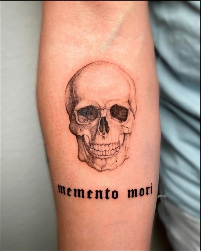 memento mori tattoo skull
