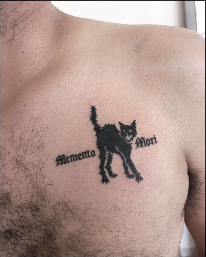 memento mori catholic tattoo 
