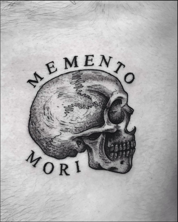 memento vivere quia memento mori tattoo