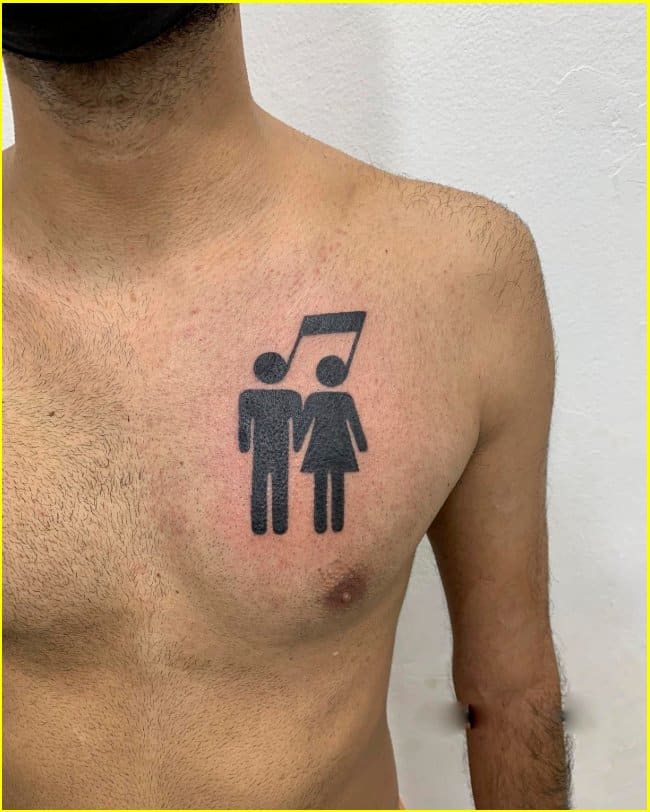 music tattoo for couples