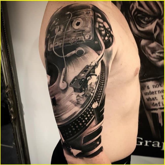 3d music tattoos