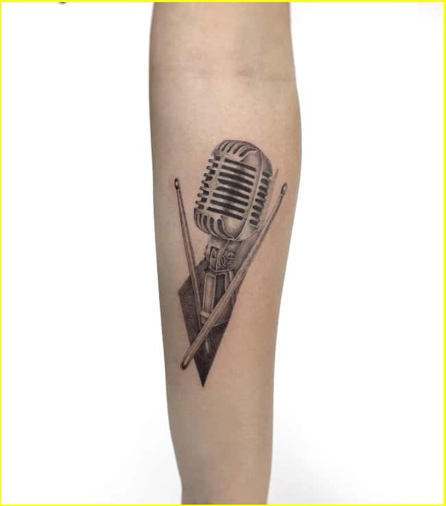 radio microphone tattoo designs