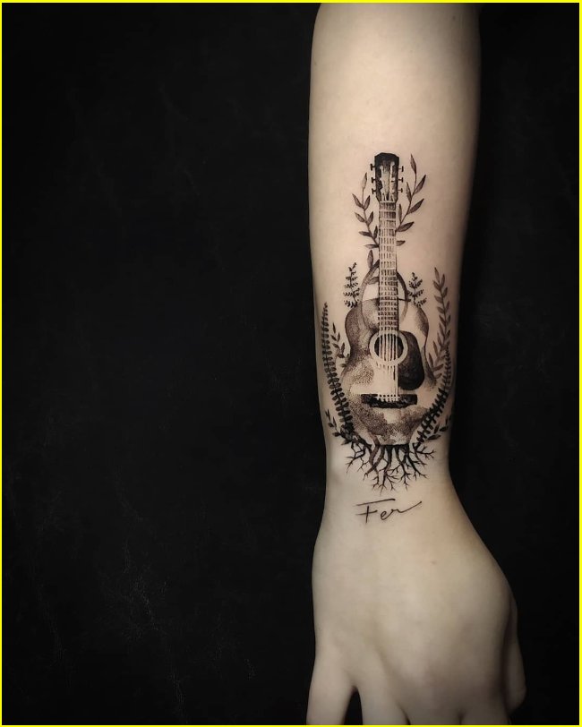 best music tattoos on wrist