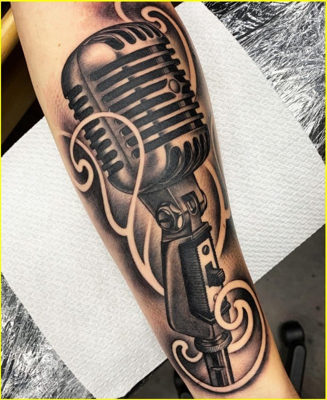 Tattoo  Music  Microphone by RastaSupriseArt on DeviantArt