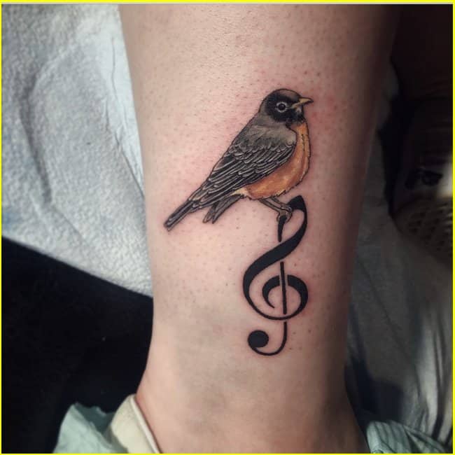 best musical tattoos with birds