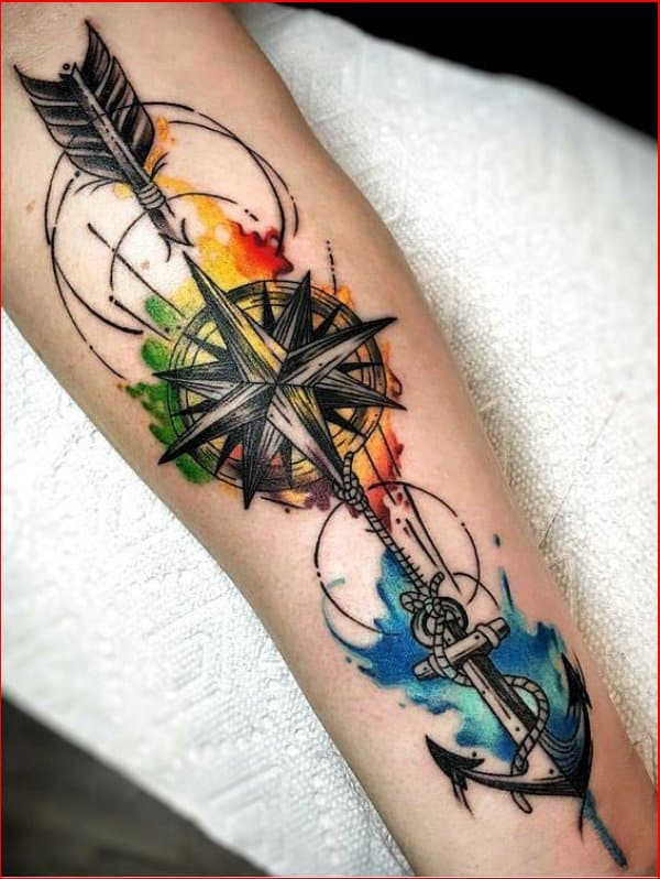 nautical star tattoo colors