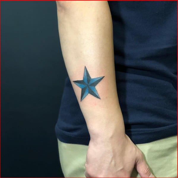 blue nautical star tattoos