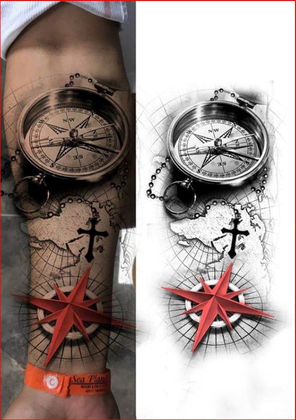 Best nautical Star tattoos design and ideas for men