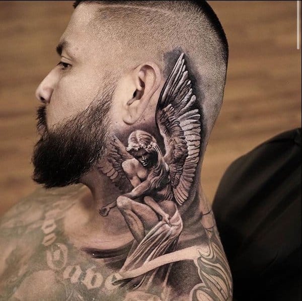 Geometric Throat tattoo I did #geometric #mandala #tattoo #tattooartist :  u/Many_Macaron_4815