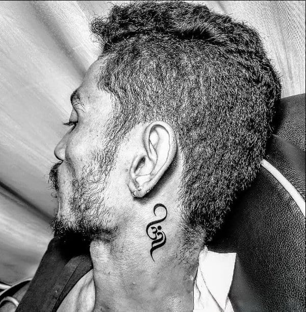 om neck tattoos