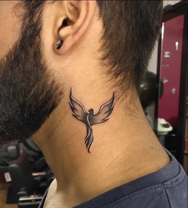 small neck tattoo