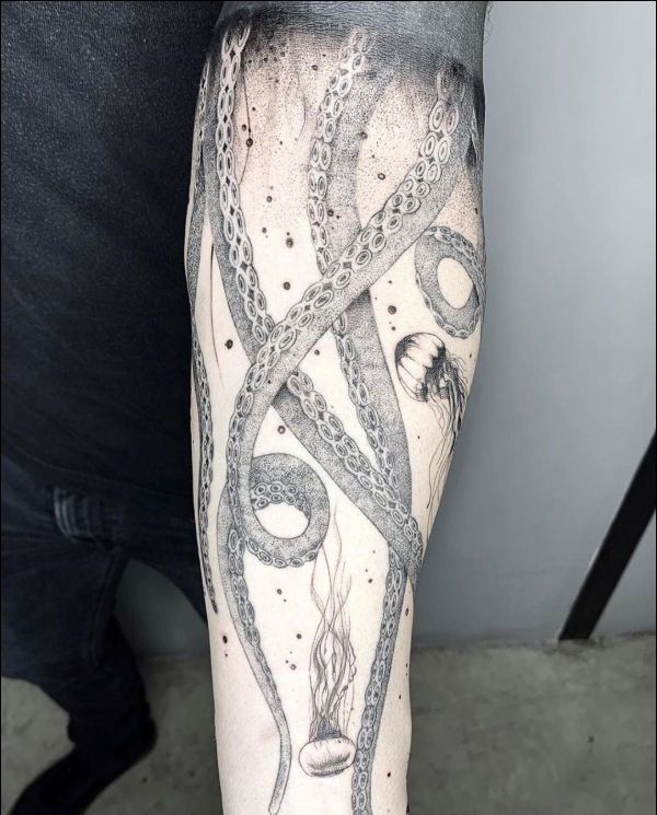 octopus tattoos on arm