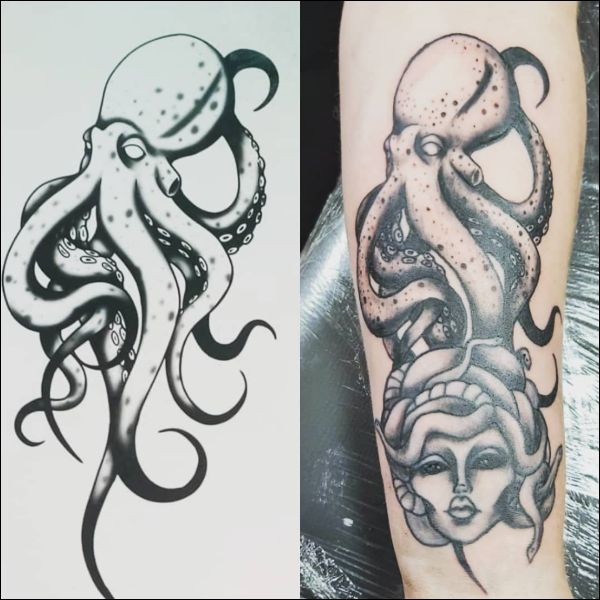 octopus black tattoos