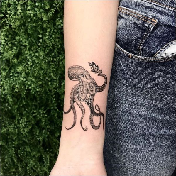 octopus forearm tattoos