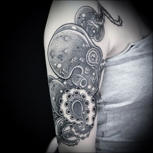 octopus blackwork tattoos cover up