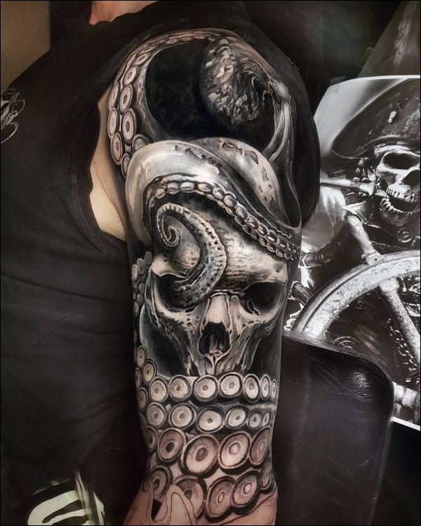 39 Interesting Octopus Skull Tattoo Designs with Meanings and Ideas  Body  Art Guru