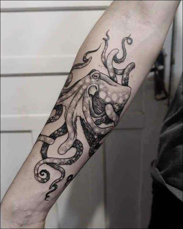 octopus hand tattoos