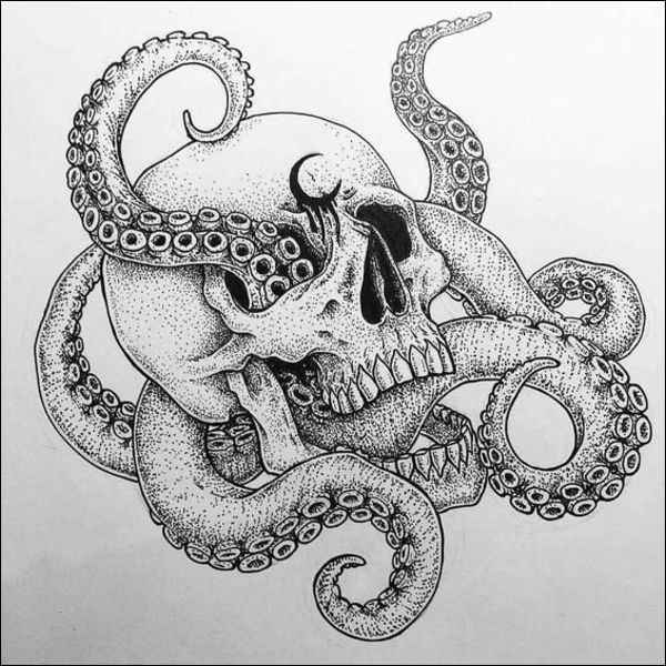 Octopus, Drawing by Victor Molev | Artmajeur