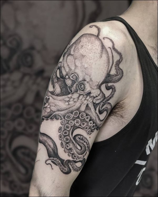 octopus shoulder tattoos