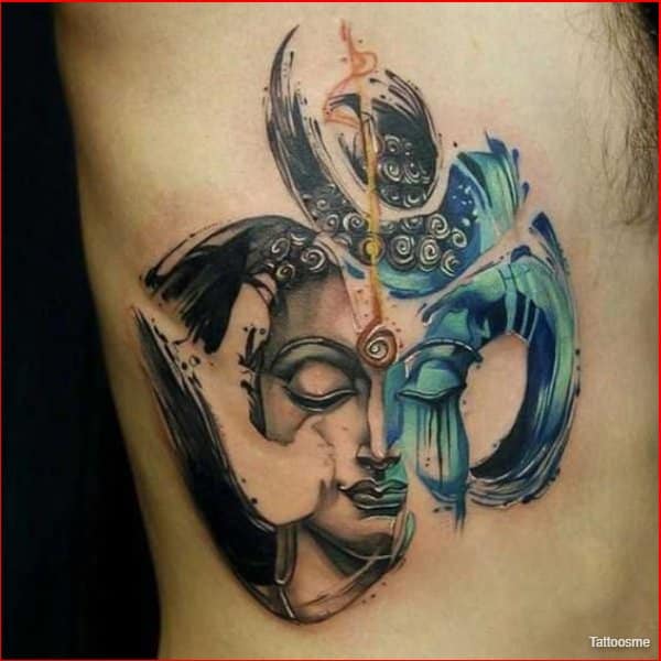 om with buddha tattoos