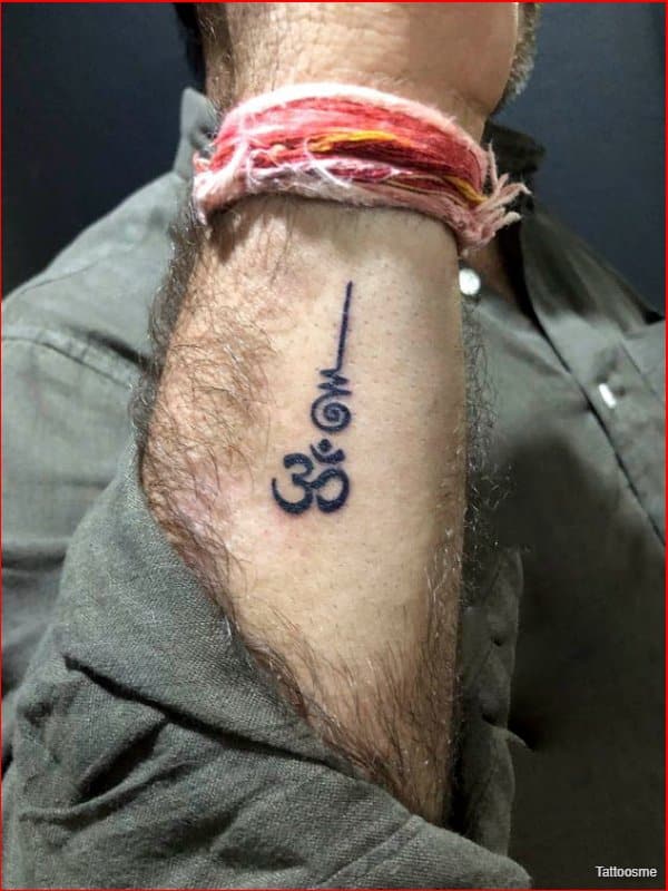 om tattoos for men on arm