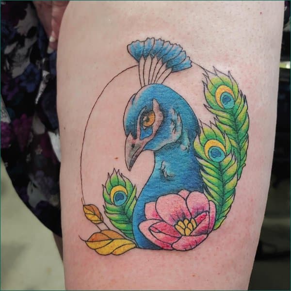 best watercolor peacock tattoos