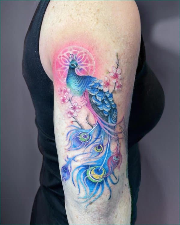 Beautiful peacock feather tattoo ideas and their meaning