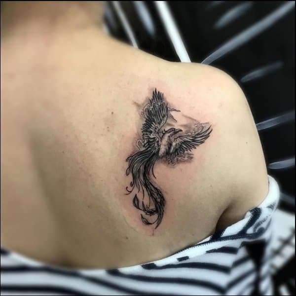 phoenix feather tattoo