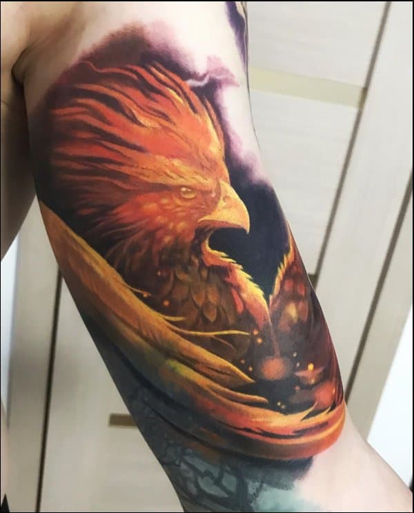 phoenix sleeve tattoo