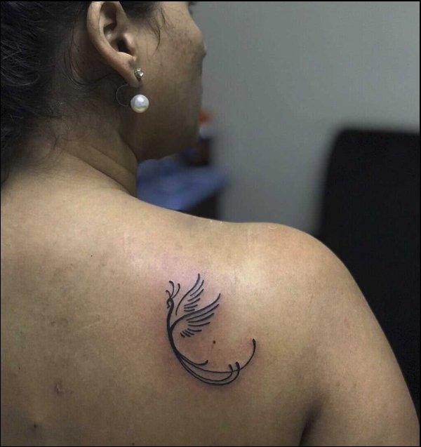 phoenix back tattoos
