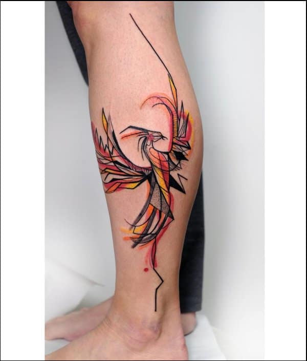 traditional phoenix tattoo