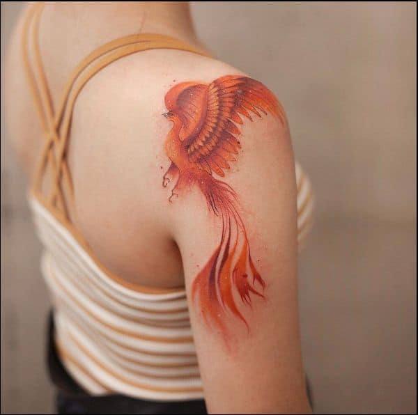 Male phoenix tattoo designs