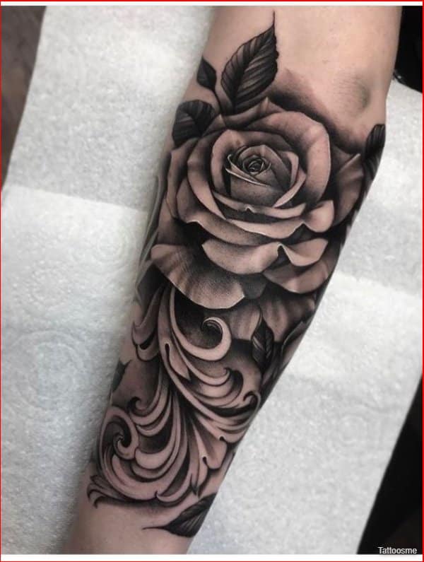 Best rose tattoos on sleeve