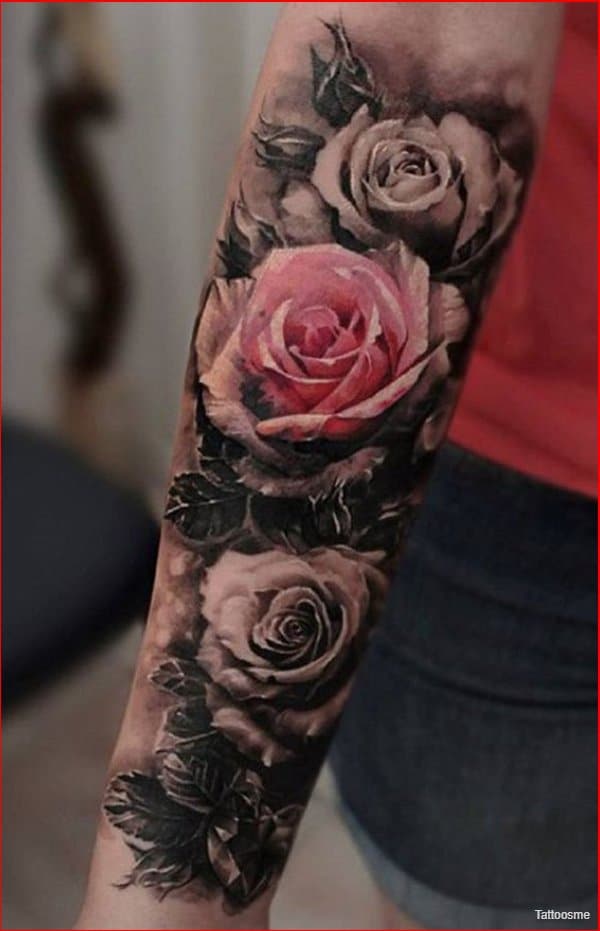 large rose tattoo on chest｜TikTok Search