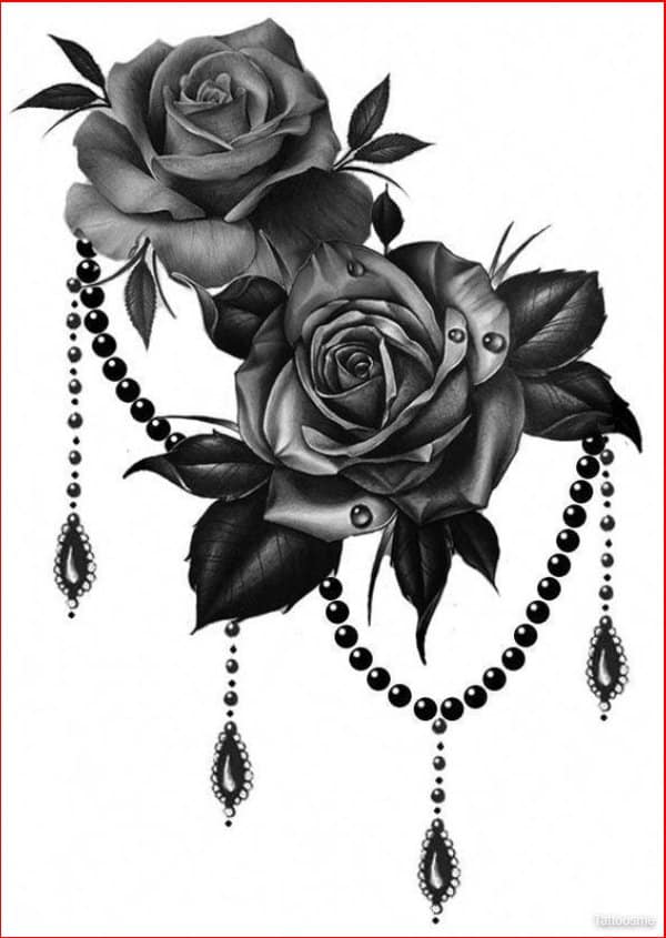 Rose silhouettes spring buds vector symbols  Rose vine tattoos Black  rose tattoos Rose tattoo design
