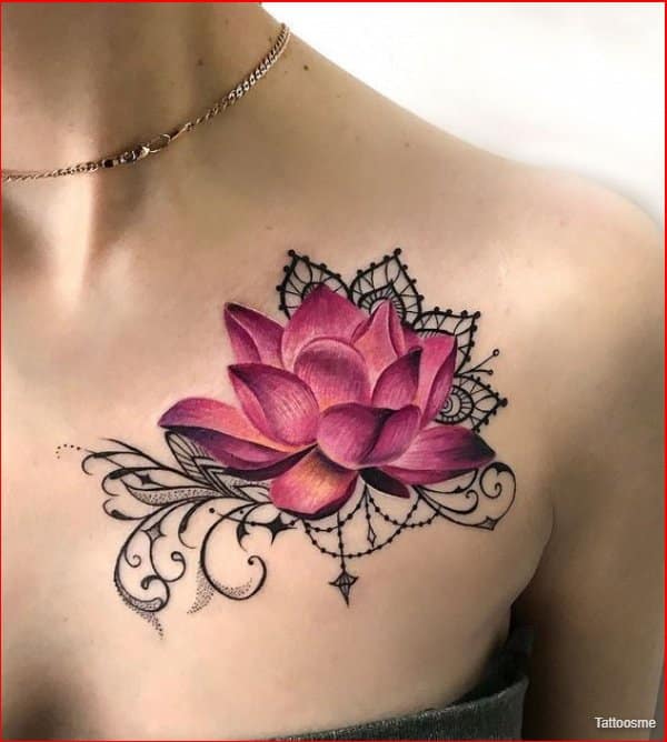 Best rose tattoos on chest