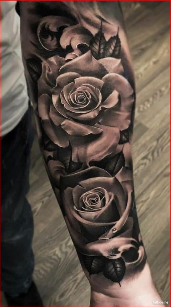 Update more than 86 masculine rose tattoo designs super hot - thtantai2