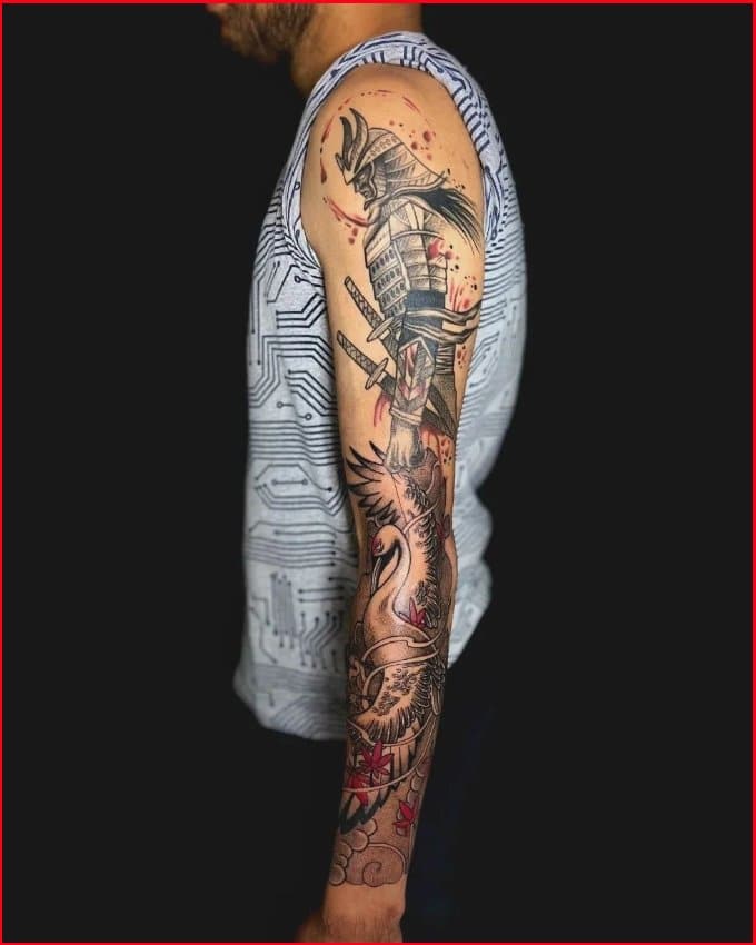 samurai tattoo full arm