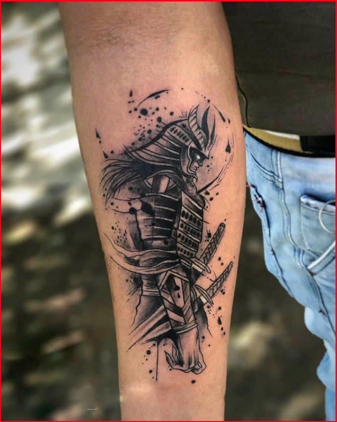 samurai tattoos arm