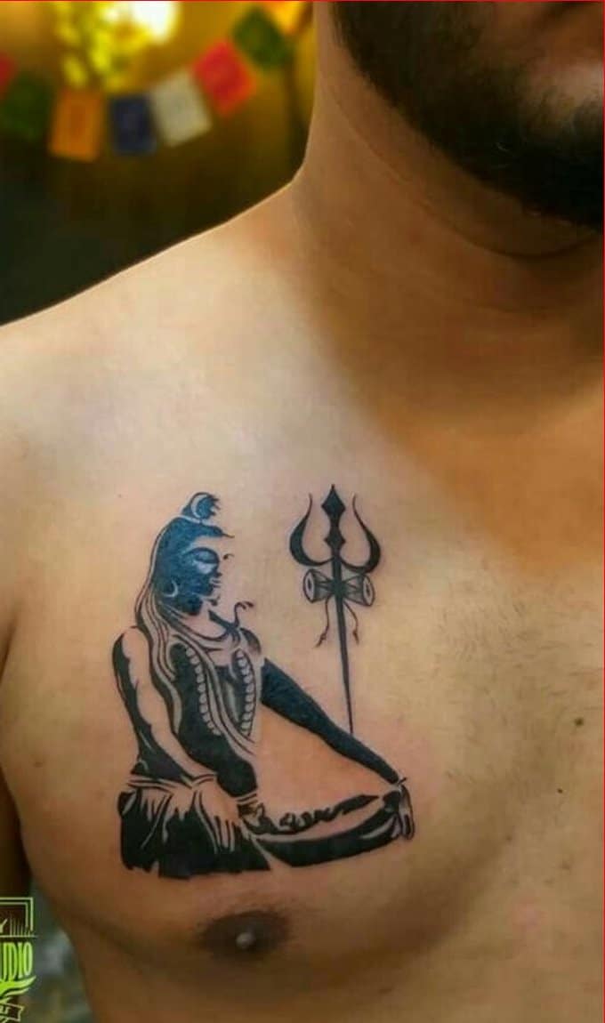 shiva tattoos on chest